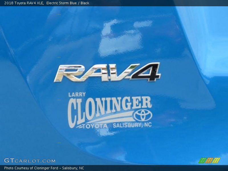 Electric Storm Blue / Black 2018 Toyota RAV4 XLE