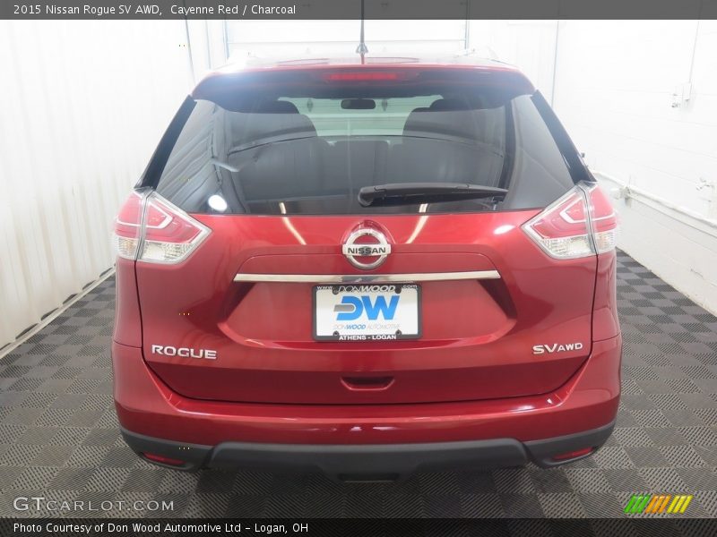 Cayenne Red / Charcoal 2015 Nissan Rogue SV AWD