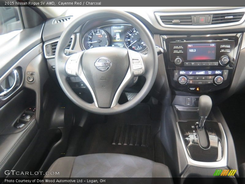 Cayenne Red / Charcoal 2015 Nissan Rogue SV AWD