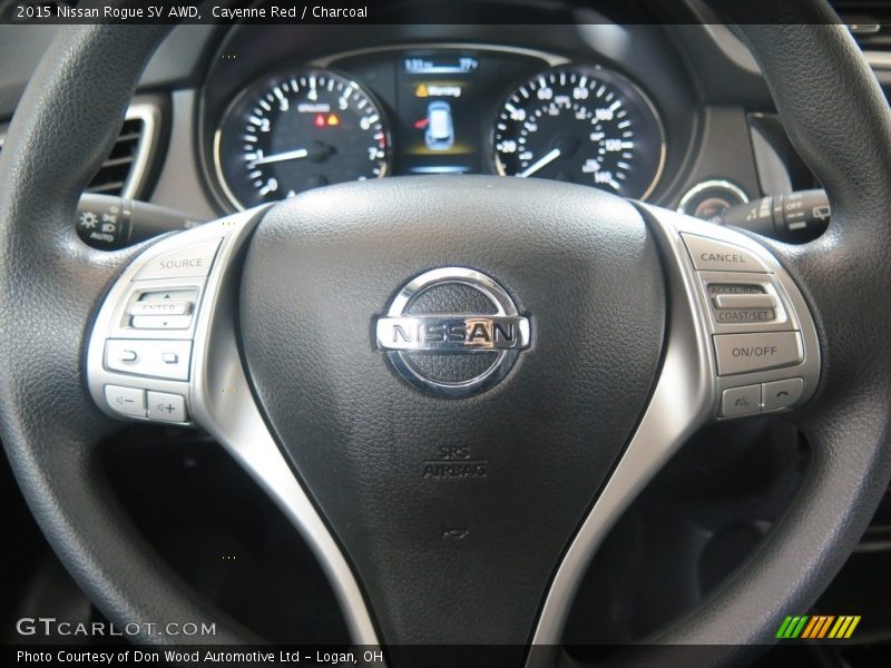 Cayenne Red / Charcoal 2015 Nissan Rogue SV AWD