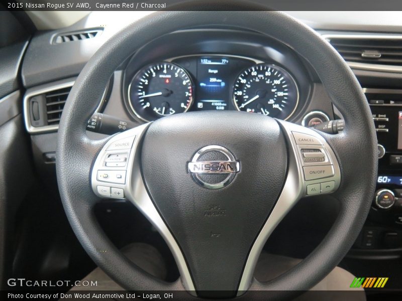 Cayenne Red / Charcoal 2015 Nissan Rogue SV AWD