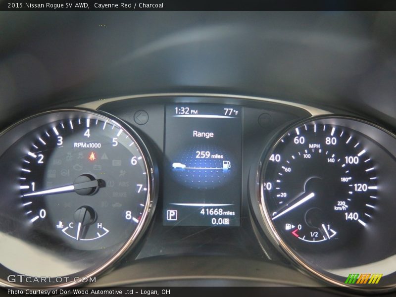 Cayenne Red / Charcoal 2015 Nissan Rogue SV AWD