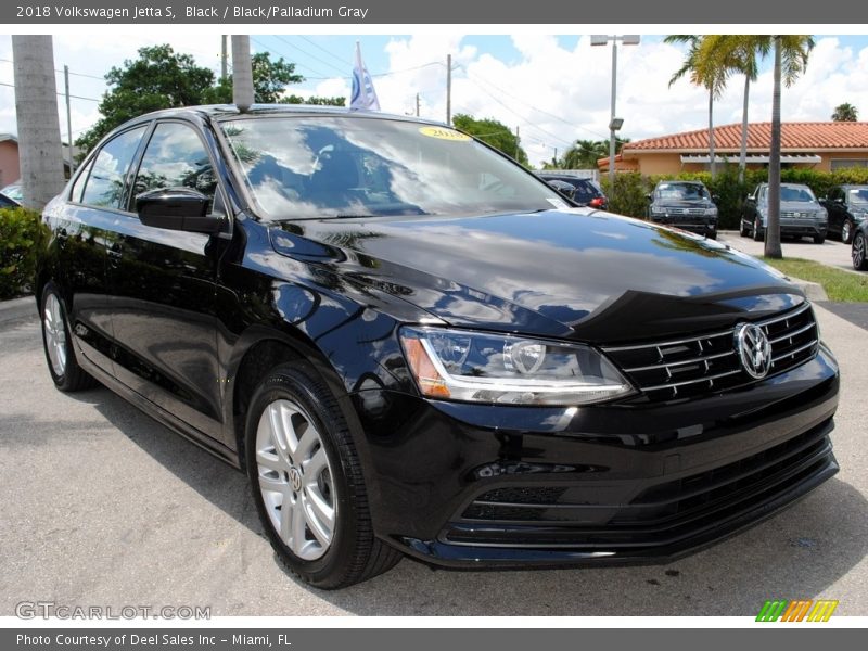 Black / Black/Palladium Gray 2018 Volkswagen Jetta S