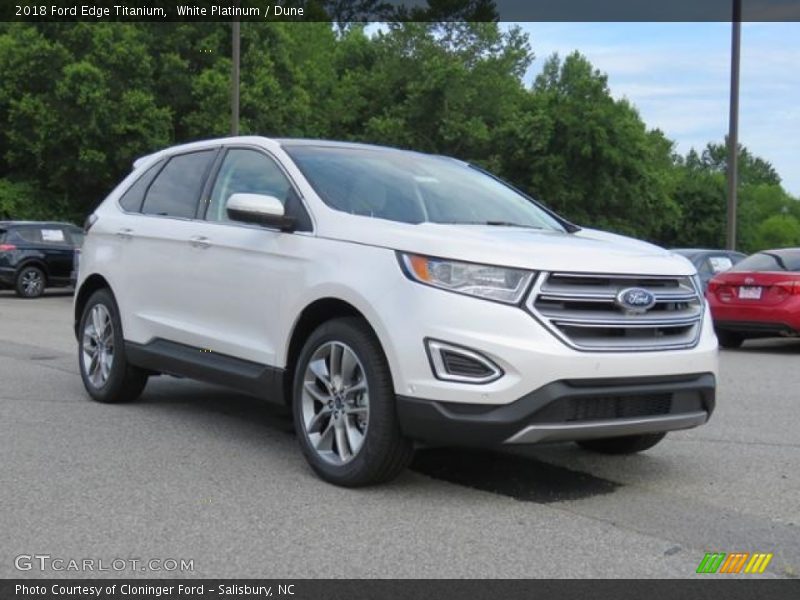 White Platinum / Dune 2018 Ford Edge Titanium