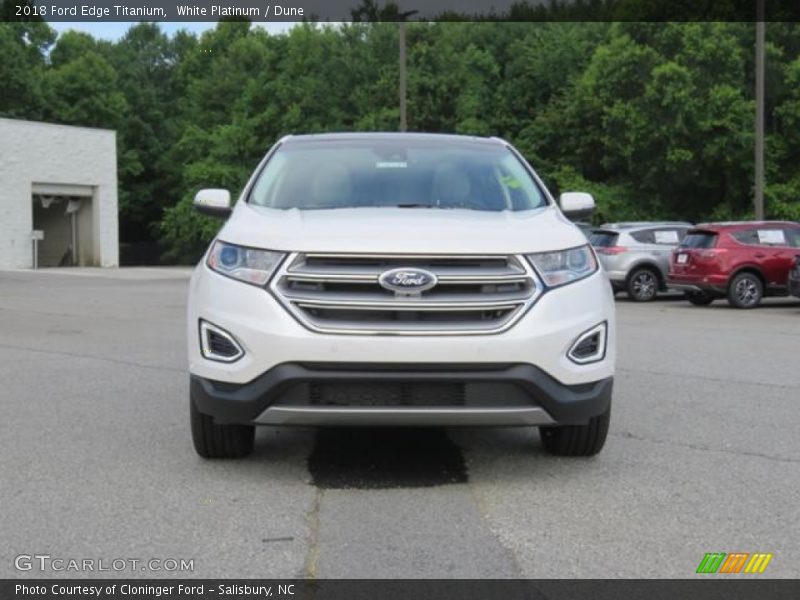 White Platinum / Dune 2018 Ford Edge Titanium