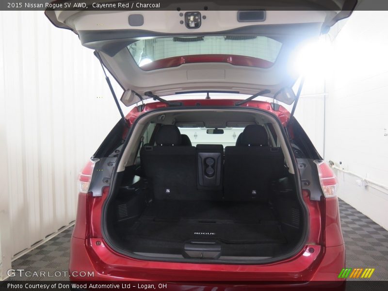 Cayenne Red / Charcoal 2015 Nissan Rogue SV AWD