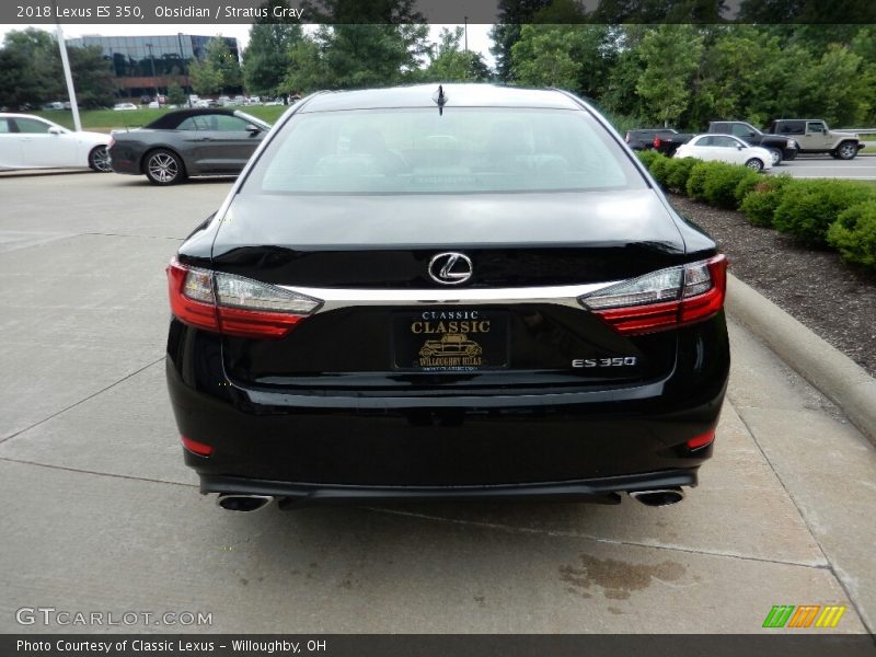 Obsidian / Stratus Gray 2018 Lexus ES 350