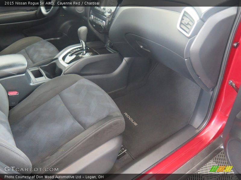 Cayenne Red / Charcoal 2015 Nissan Rogue SV AWD