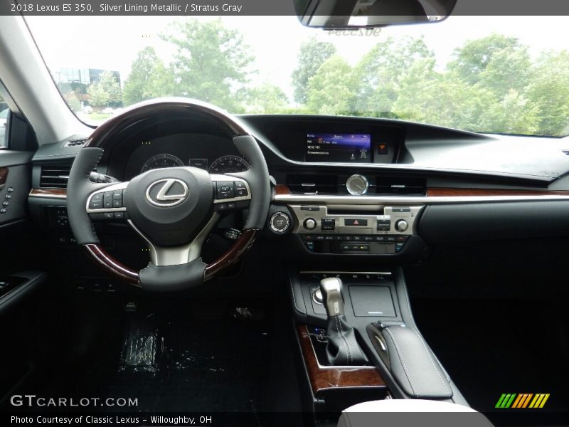 Silver Lining Metallic / Stratus Gray 2018 Lexus ES 350