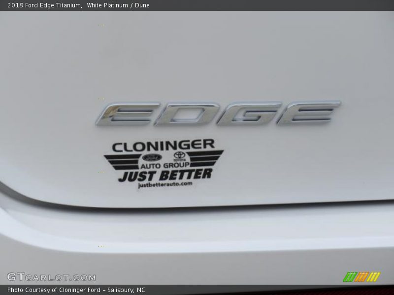 White Platinum / Dune 2018 Ford Edge Titanium