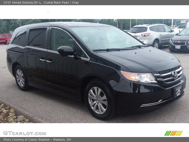 Crystal Black Pearl / Gray 2015 Honda Odyssey EX-L