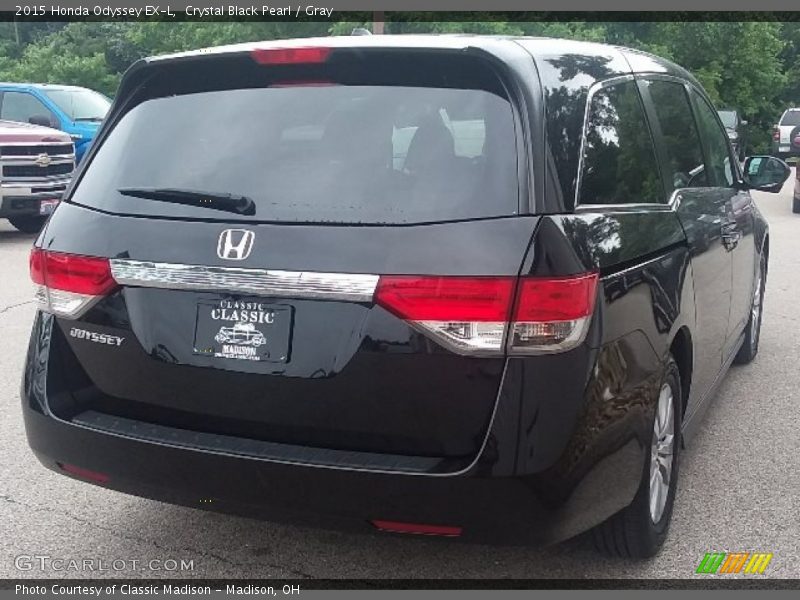 Crystal Black Pearl / Gray 2015 Honda Odyssey EX-L