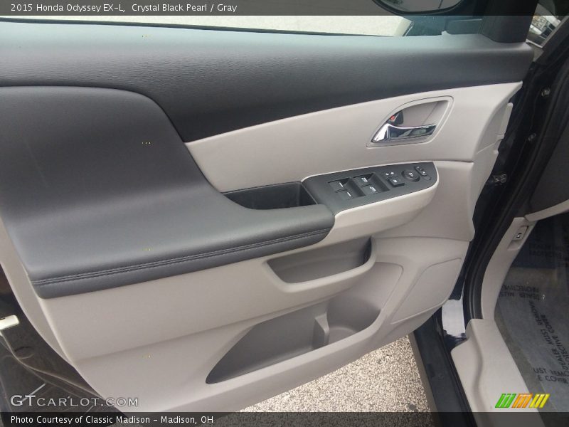 Crystal Black Pearl / Gray 2015 Honda Odyssey EX-L