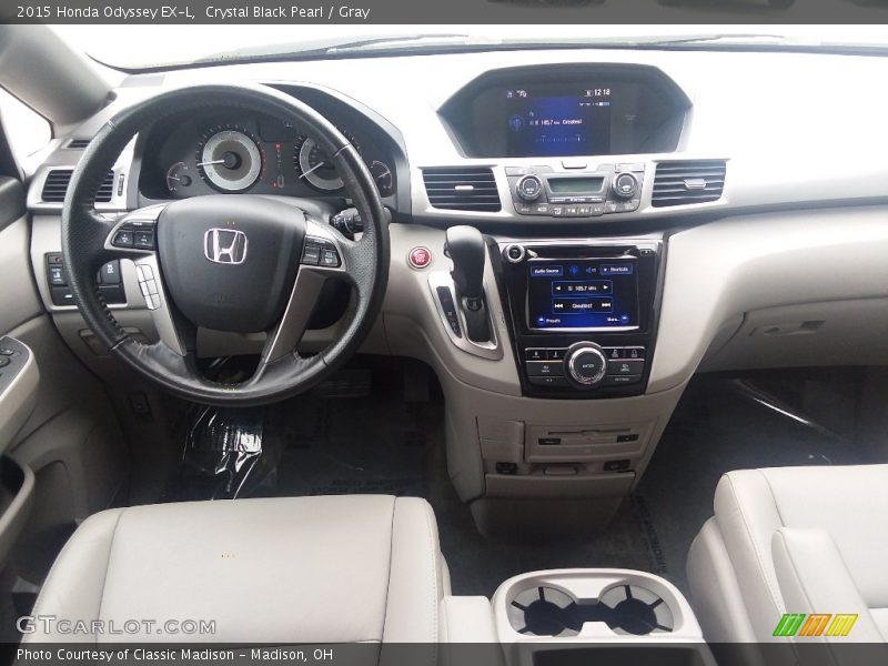 Crystal Black Pearl / Gray 2015 Honda Odyssey EX-L