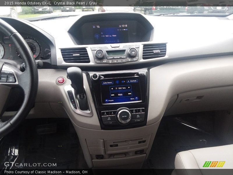 Crystal Black Pearl / Gray 2015 Honda Odyssey EX-L