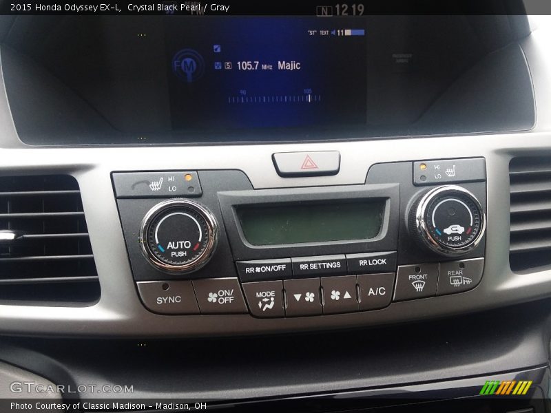 Crystal Black Pearl / Gray 2015 Honda Odyssey EX-L