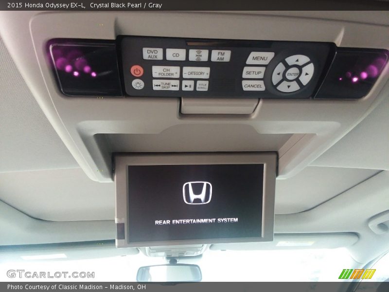 Crystal Black Pearl / Gray 2015 Honda Odyssey EX-L