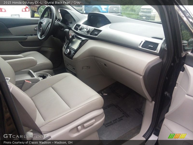 Crystal Black Pearl / Gray 2015 Honda Odyssey EX-L