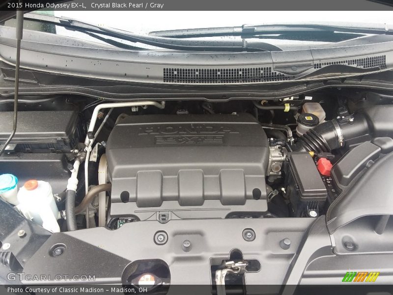 Crystal Black Pearl / Gray 2015 Honda Odyssey EX-L