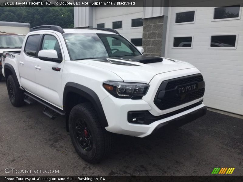 Super White / Black/Red 2018 Toyota Tacoma TRD Pro Double Cab 4x4