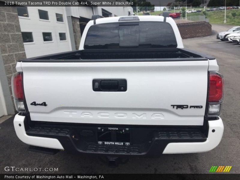 Super White / Black/Red 2018 Toyota Tacoma TRD Pro Double Cab 4x4