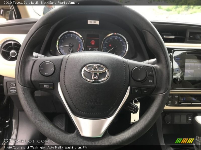 Black Sand Pearl / Almond 2019 Toyota Corolla LE