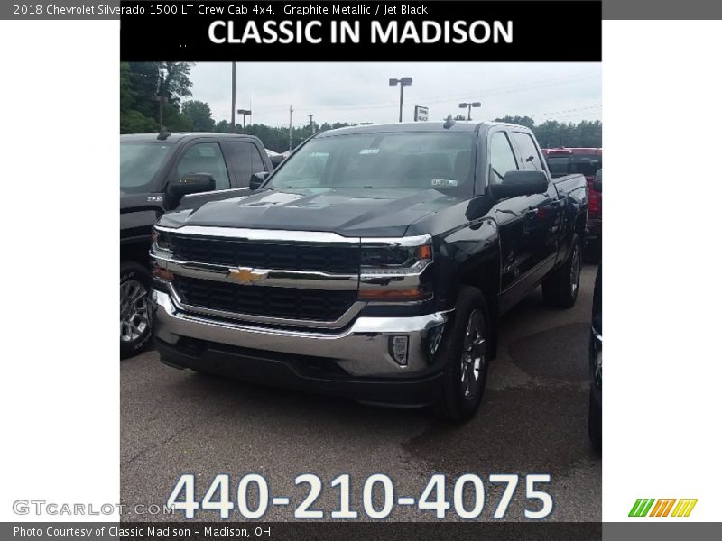 Graphite Metallic / Jet Black 2018 Chevrolet Silverado 1500 LT Crew Cab 4x4