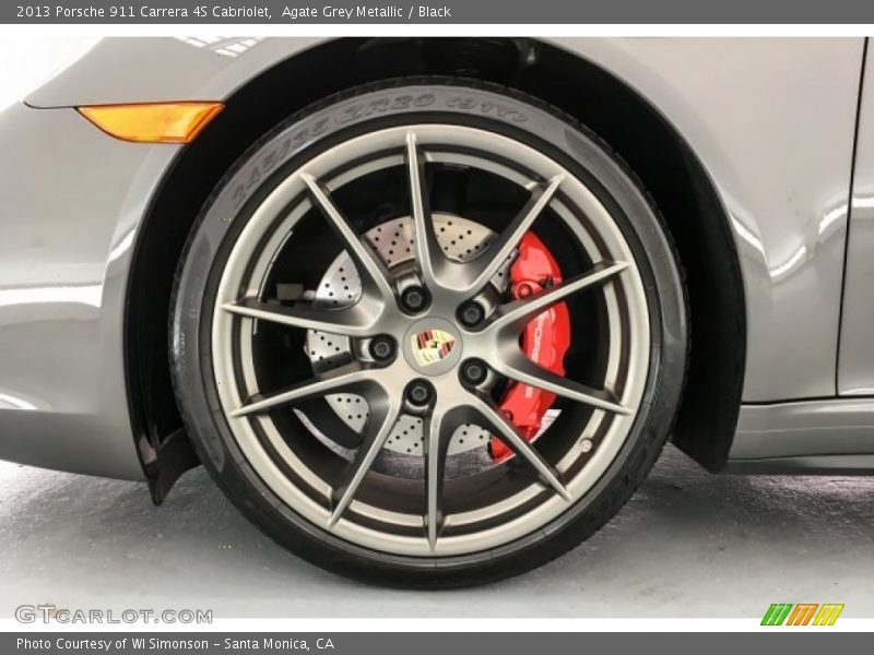 Agate Grey Metallic / Black 2013 Porsche 911 Carrera 4S Cabriolet