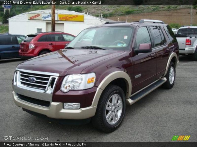 Dark Cherry Metallic / Camel 2007 Ford Explorer Eddie Bauer 4x4