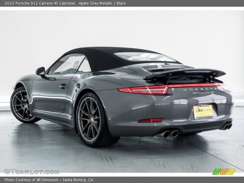 Agate Grey Metallic / Black 2013 Porsche 911 Carrera 4S Cabriolet