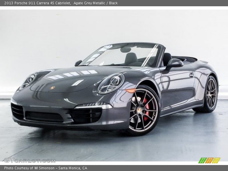 Agate Grey Metallic / Black 2013 Porsche 911 Carrera 4S Cabriolet