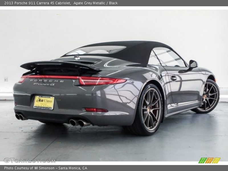 Agate Grey Metallic / Black 2013 Porsche 911 Carrera 4S Cabriolet