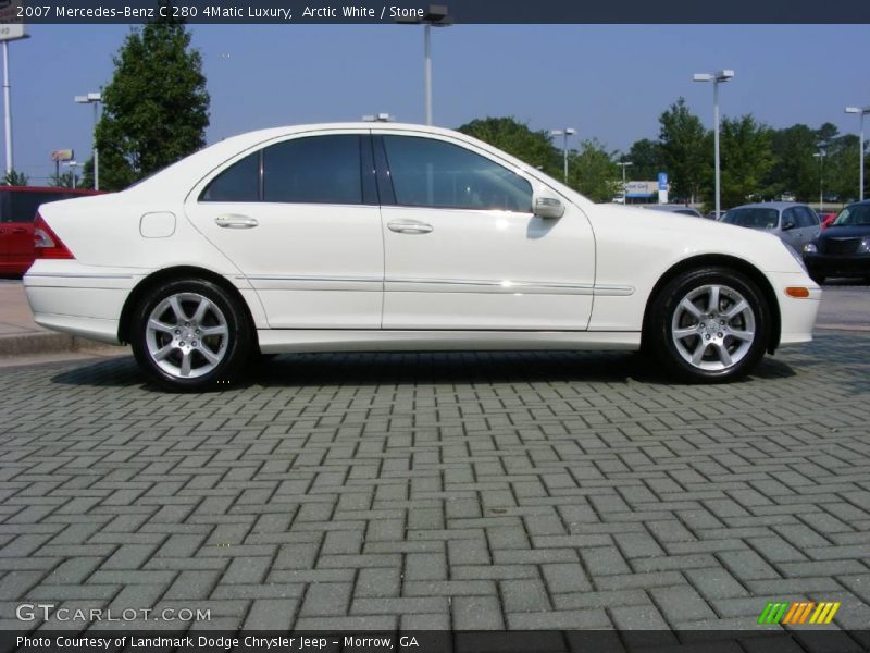 Arctic White / Stone 2007 Mercedes-Benz C 280 4Matic Luxury