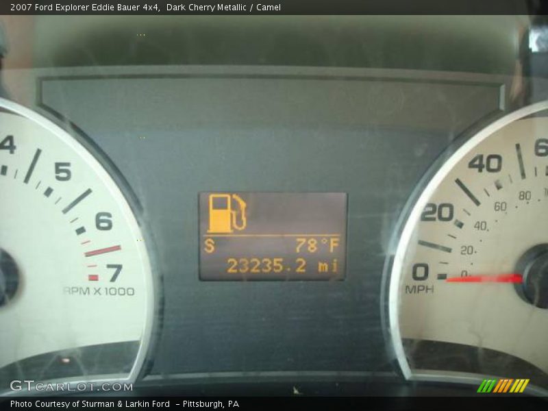 Dark Cherry Metallic / Camel 2007 Ford Explorer Eddie Bauer 4x4