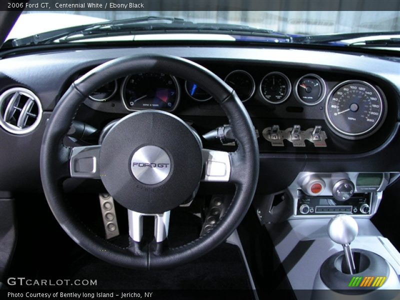 2006 Ford GT, Centennial White/Sonic Blue  / Ebony Black Leather, Dashboard - 2006 Ford GT 