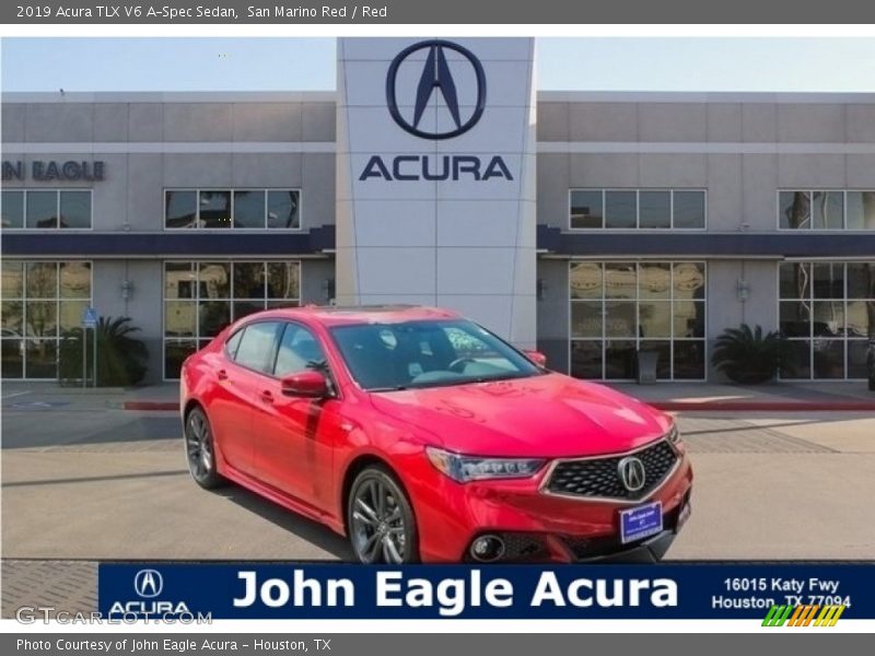 San Marino Red / Red 2019 Acura TLX V6 A-Spec Sedan