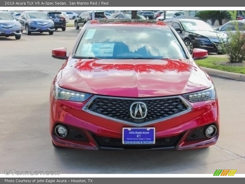 San Marino Red / Red 2019 Acura TLX V6 A-Spec Sedan