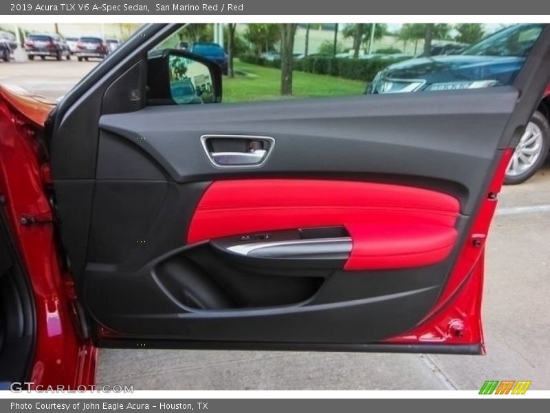 San Marino Red / Red 2019 Acura TLX V6 A-Spec Sedan