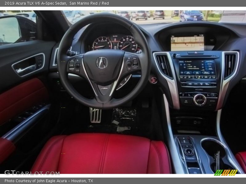 San Marino Red / Red 2019 Acura TLX V6 A-Spec Sedan