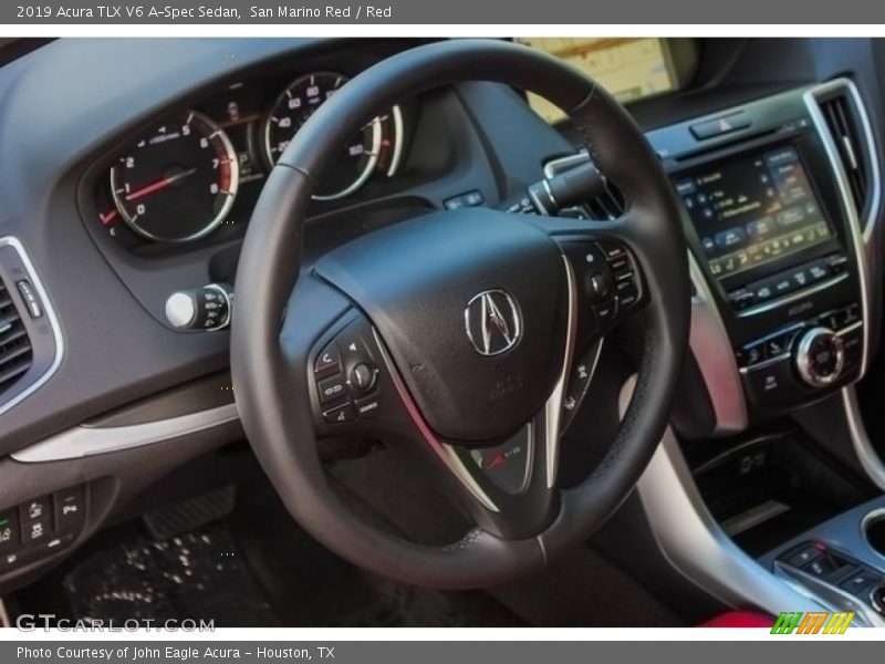 San Marino Red / Red 2019 Acura TLX V6 A-Spec Sedan