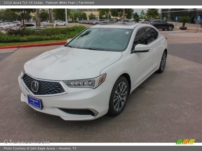 Platinum White Pearl / Parchment 2019 Acura TLX V6 Sedan
