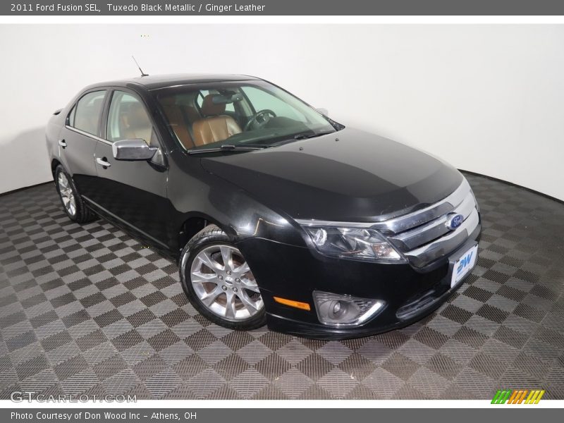 Tuxedo Black Metallic / Ginger Leather 2011 Ford Fusion SEL