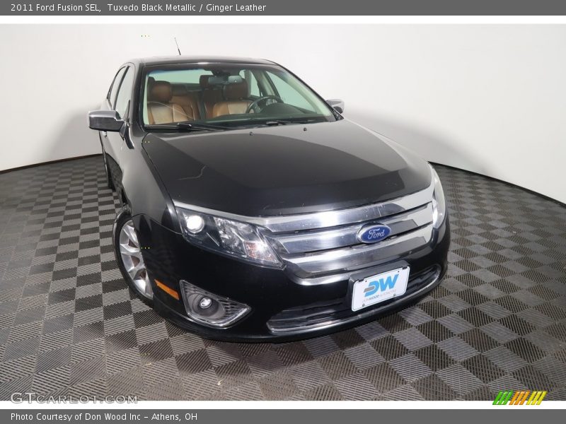 Tuxedo Black Metallic / Ginger Leather 2011 Ford Fusion SEL