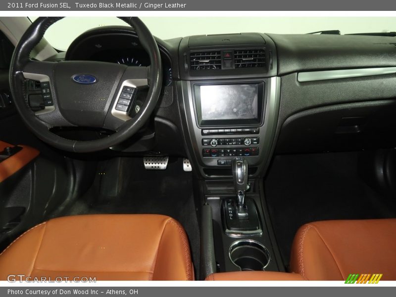 Tuxedo Black Metallic / Ginger Leather 2011 Ford Fusion SEL
