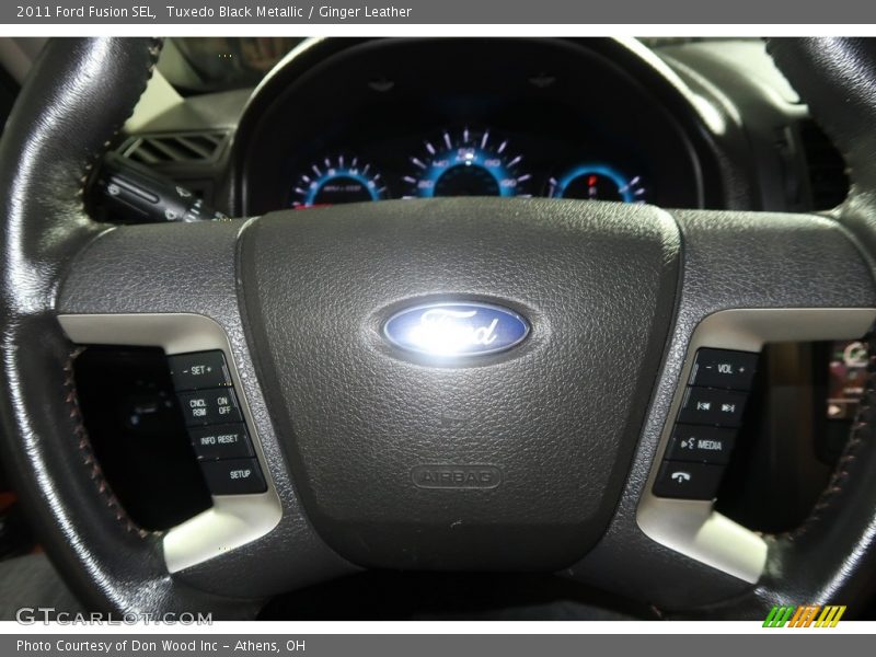 Tuxedo Black Metallic / Ginger Leather 2011 Ford Fusion SEL