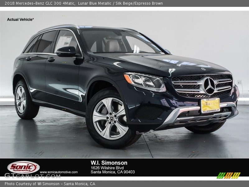 Lunar Blue Metallic / Silk Beige/Espresso Brown 2018 Mercedes-Benz GLC 300 4Matic