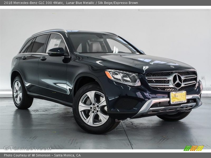 Lunar Blue Metallic / Silk Beige/Espresso Brown 2018 Mercedes-Benz GLC 300 4Matic