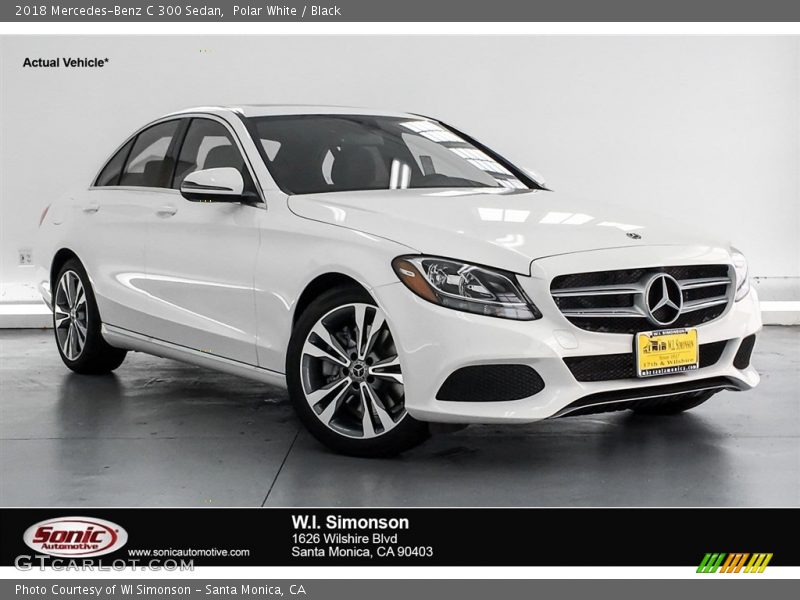 Polar White / Black 2018 Mercedes-Benz C 300 Sedan