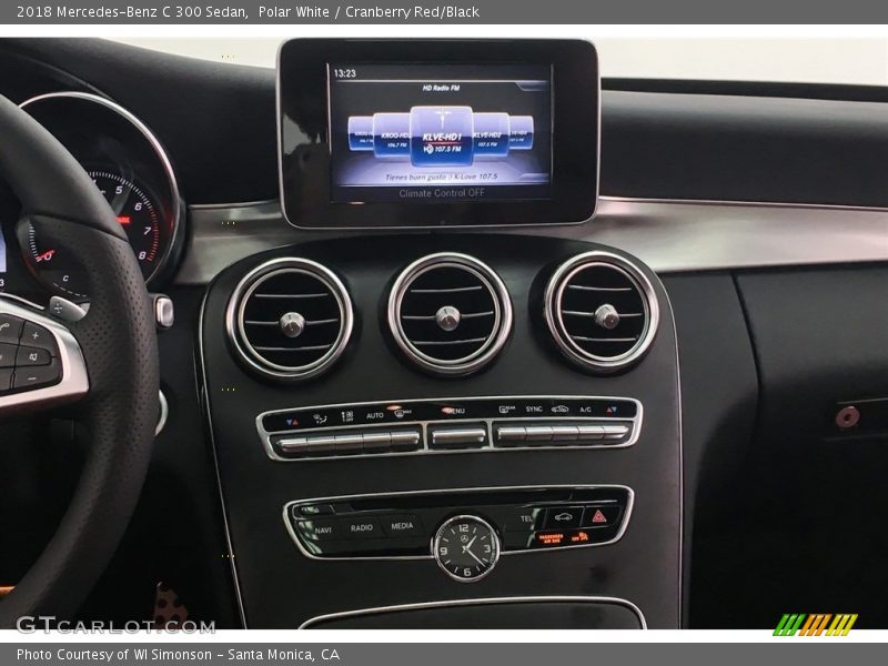 Polar White / Cranberry Red/Black 2018 Mercedes-Benz C 300 Sedan