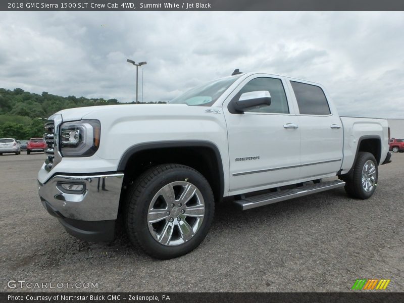 Summit White / Jet Black 2018 GMC Sierra 1500 SLT Crew Cab 4WD